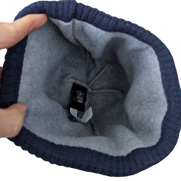 Seattle Seahawks New Era NFL Pom Pom Knit‎ Fleece Lined Beanie Hat One Size - Picture 6 of 10